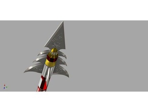 dual-blade power Speer Requisiten fantasy warhammer Waffe 3d print model - Mito3D