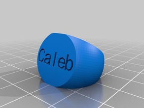 caleb anelli personalizzato 3d print model - Mito3D