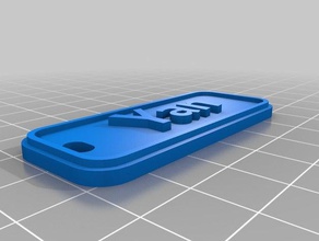 chaveiro yan chaveiros personalizado 3d print model - Mito3D