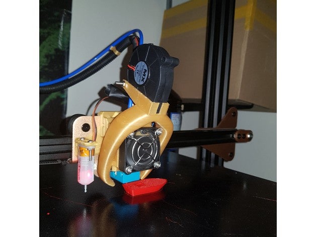 tevo tornado e3d v6 fang mount bl-touch printing hotend 3d printer 3D print model - Mito3D