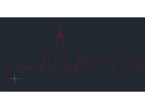 corte a laser skyline de chicago decoração edifícios legal criação personalizado para download casa da lasercut modelo robô sears torre willis tower madeira 3d print model - Mito3D