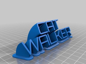 gatto radicale walker office personalizzato 3d print model - Mito3D