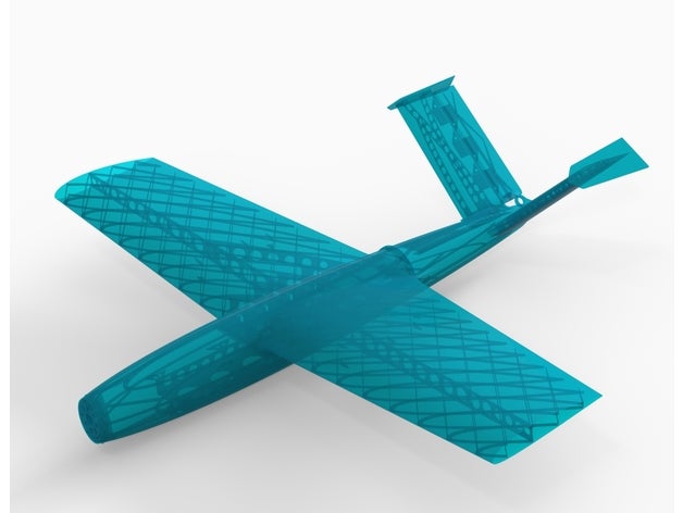 sparrow 3d-gedruckte Flugzeug rc Fahrzeuge aerodynamisch Luft Kontrolle Drohne micro Eindecker nsfw remote Fernbedienung klein Dünn uav Wand 3D print model - Mito3D