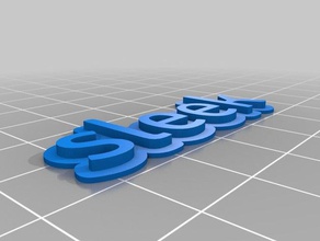 my customized 3d name plate sculptures 3d print model - Mito3D