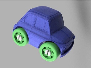 fiat 500 duplo compatible construction toys car lego 3d print model - Mito3D