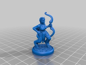 female satyr archer toys games dungeons dragons miniatures pathfinder 3d print model - Mito3D