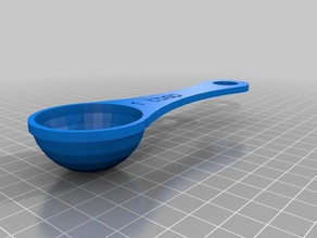 my customized measuring spoonscoop one two ended kitchen dining 3d print model - Mito3D