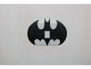 batman lightswitch tampa decoração 3dx símbolo a bateria o quarto dc comics diferente casa da crianças imprimir 3d print model - Mito3D