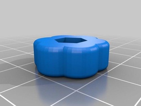 anet a8 bed leveling knob v2 6-32 nutbolt parts customized thumbwheel 3d print model - Mito3D