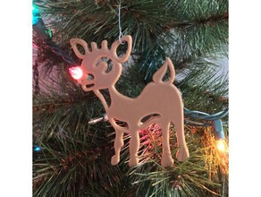 rudolph vermelho nariz de rena enfeite árvore natal luz acima do decoração nsfw decorações enfeites 3d print model - Mito3D