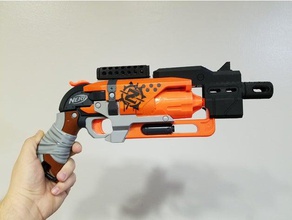 nerf hammershot lunga pausa v2 meccanica giocattoli 3d print model - Mito3D