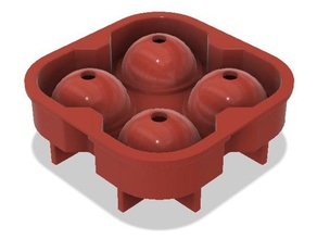 Silikon-Eis-Kugeln tray mold Küche Essen - Eis-Behälter Silikonform 3d print model - Mito3D