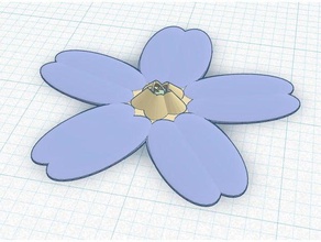 forget me not lapel pin accessories badge button freemason freemasonry remembrance day 3d print model - Mito3D