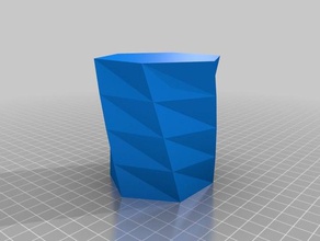 mon personnalisés tordu polygone vase les conteneurs 3d print model - Mito3D
