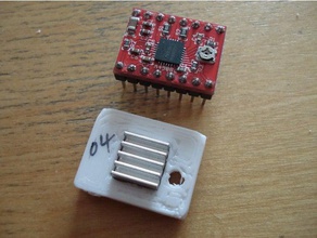a4988 heatsink locator template electronics cnc controller openscad 3d print model - Mito3D