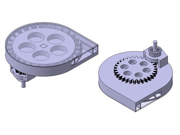 airline turbine turbo-prop engineering air powered gearing propeller reduction 3D print model - Mito3D