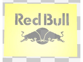 red bull Schablone 2d Kunst 3d print model - Mito3D