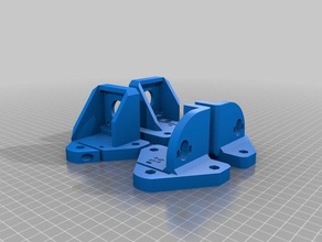 x3 suportes extrusora de passo monta 3d a impressora partes tronxy 3d print model - Mito3D