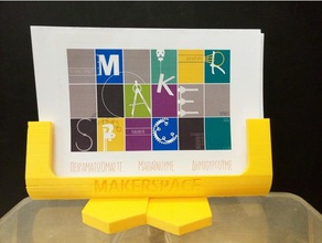 makerspace leaflet stand other display holder makespace paper 3d print model - Mito3D