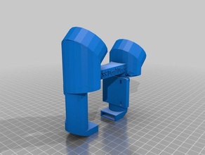dual 40mm fan duct tronxy x5s stock hotendhousing 3d printer accessories cooling fans part 3d print model - Mito3D