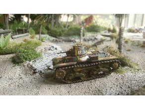 ha-go type 95 light tank 156 scale28mm 3d printing bolt action wargaming ww2 3d print model - Mito3D