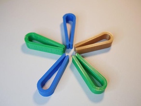 pequeño clip de papel la oficina fácil impresión paperclip clips simple útil 3d imprime 3d print model - Mito3D