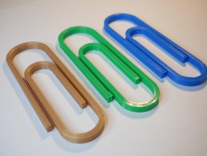 big paper clip office bigger giant paperclip nsfw equipment supplies tool paperclips school simple useful 3d prints youtube 3d print model - Mito3D