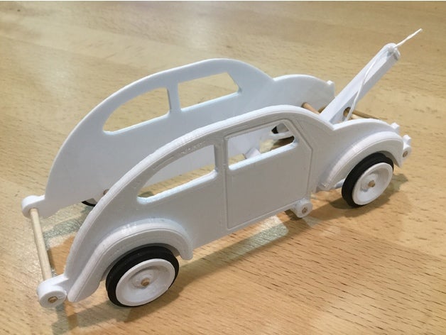 coccinelle &agrave &eacutelastique de engenharia voiture 3D print model - Mito3D
