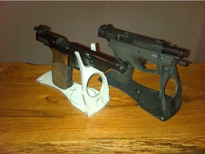 dobrável arma stand esporte ao ar livre titular pistola 3d print model - Mito3D