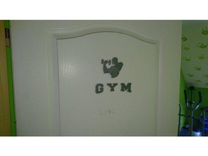 door sign gym decor 3d print model - Mito3D