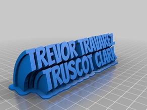 my customized sweeping 2-line name plate todd office 3d print model - Mito3D