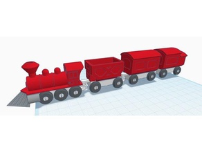 treno giocattolo set giochi e giocattoli modello di modellini treni con il del convoglio le rotaie 3d print model - Mito3D