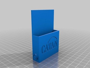 catan card storage games holder container settlers 3d print model - Mito3D