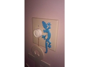 hanging lizard light switch key holder- reinforced household supplies 3d print model - Mito3D