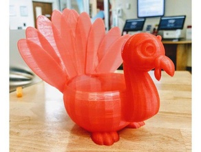 turkey bowl 3d printing decorative thanksgiving decor dinner turkeyday 3d print model - Mito3D