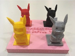 pikachart tool describe layer height length time 3d prints printing tests demonstration education infill innovation hub pikachu torontopubliclibrary ultimaker 2 3d print model - Mito3D