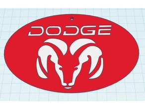 dodge ram keychain scale up wall art signs logos 1500 cummings diesel dieselpunk pickup dual extrusion rc truck sw1500 3d print model - Mito3D
