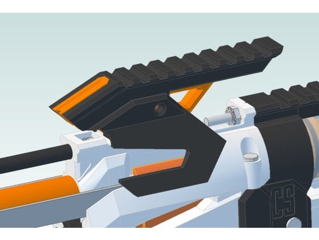 caliburn rail riser - Spielzeug Spiel Zubehör nerf 3D print model - Mito3D