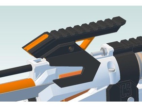 caliburn rail riser toy game accessories nerf 3d print model - Mito3D