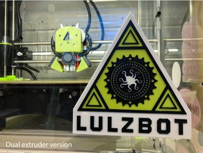 lulzbot logo singledual ekstruzyon katmanlı işaretler logoları fusion 360 3d print model - Mito3D