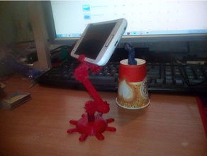 simple phone holder mobile cradle diy 3d print model - Mito3D