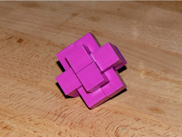 nó de puzzle 01 quebra-cabeças Quebra-cabeça 3d burr quebra-cabeça nós 3D print model - Mito3D
