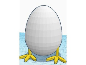 la mitad de huevo gallina los animales 3d print model - Mito3D