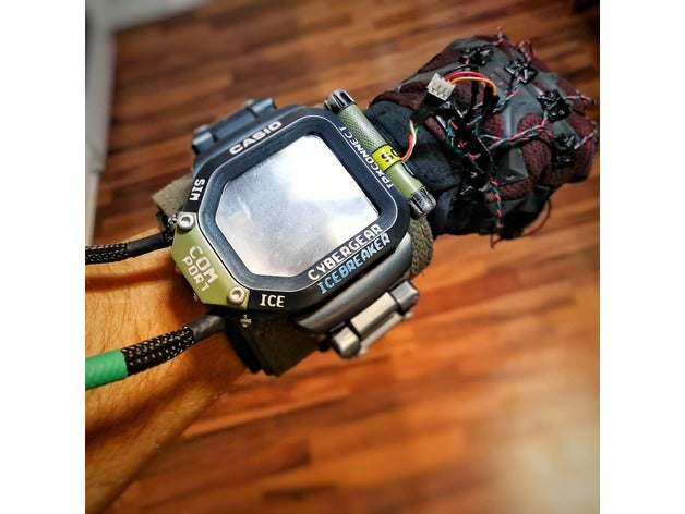 cyberpunk ver prop otros la pulsera casio reloj 2077 futurista retro scifi 3D print model - Mito3D