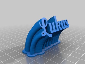 luks placa office personalizado 3d print model - Mito3D