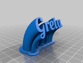 greta office personalizzato 3d print model - Mito3D