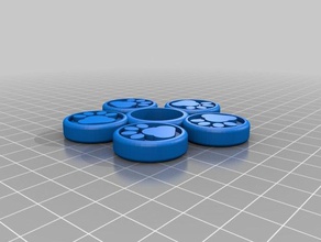 my customized paw fidget spinner toys games 3d print model - Mito3D