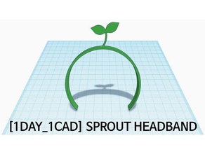 1day 1cad sprout headband other 1day1cad 3d print model - Mito3D