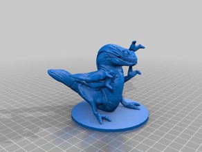 mountain eel creatures alien animal beast miniature model monster roleplaying rpg scifi starfinder tabletop 3d print model - Mito3D