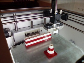 cono di traffico mutli-materiale stampa 3d multicolor 3d print model - Mito3D